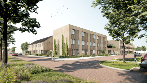 Render laan en drie lagen plat min